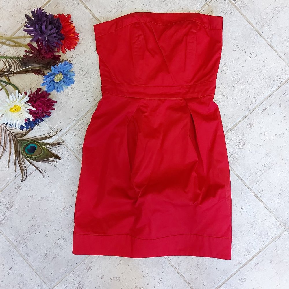 Strapless red dress Jacob